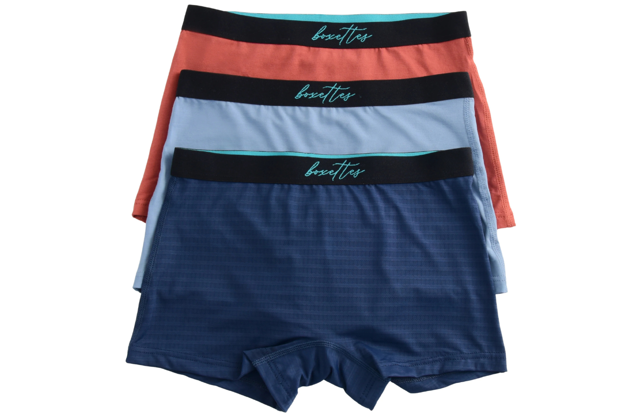 3-Parti Pack Girls Boxer Briefs Sampler (cotton, nylon mesh and modal)