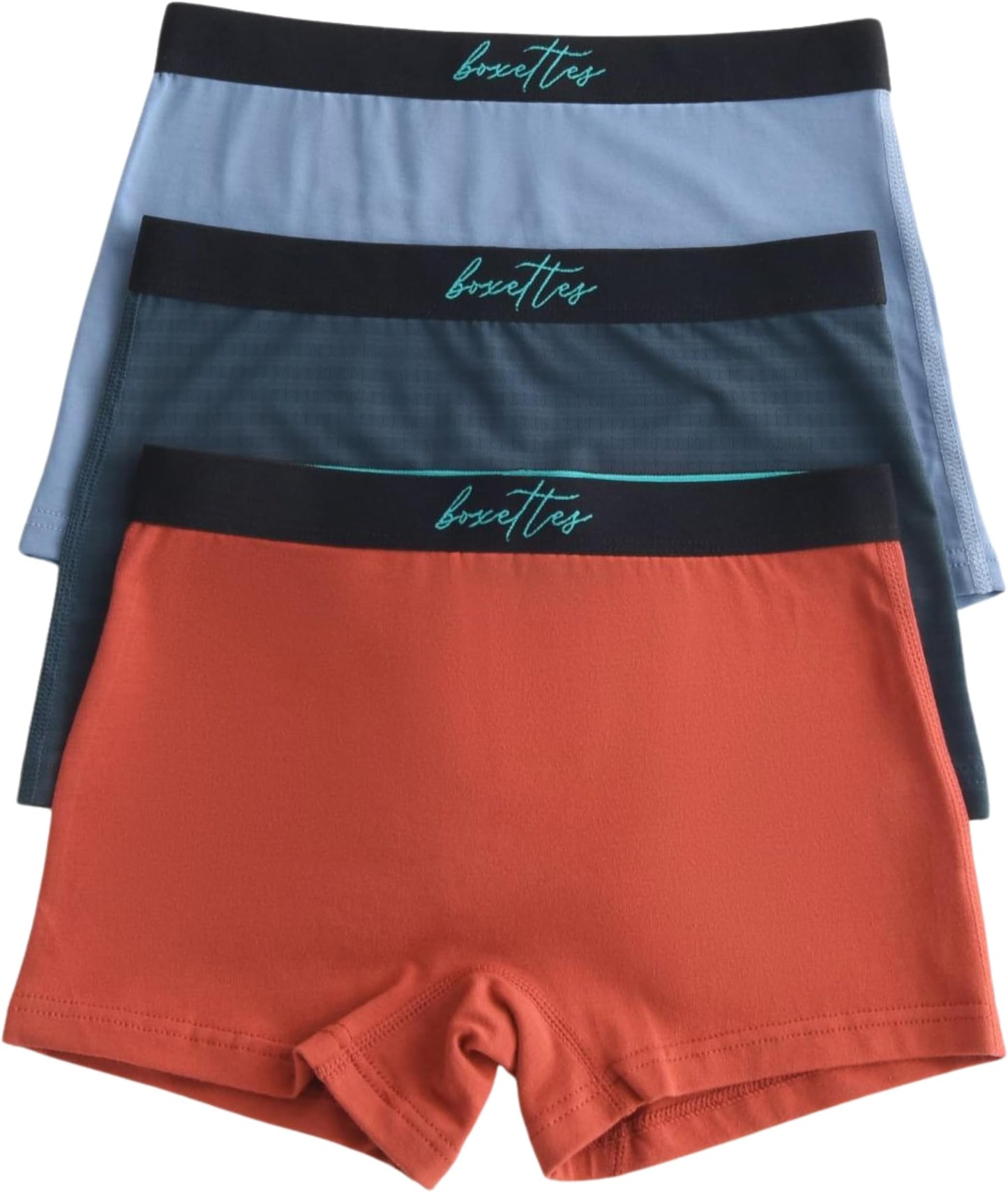 3-Parti Pack Girls Boxer Briefs Sampler (cotton, nylon mesh and modal)
