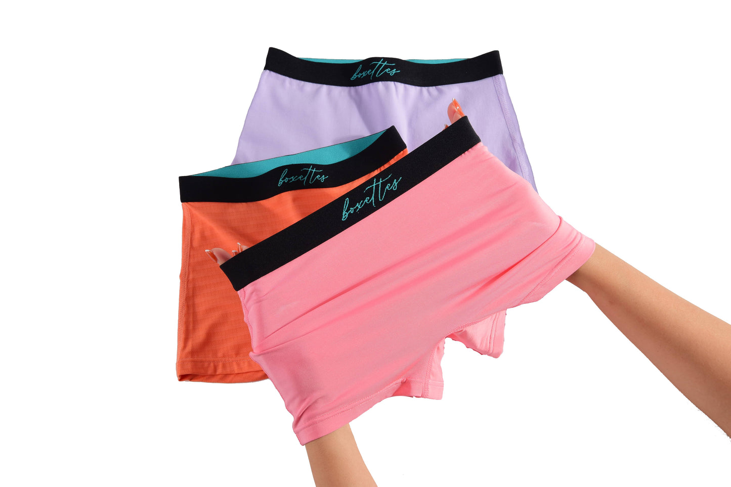 3-Parti Pack Girls Boxer Briefs Sampler (cotton, nylon mesh and modal)