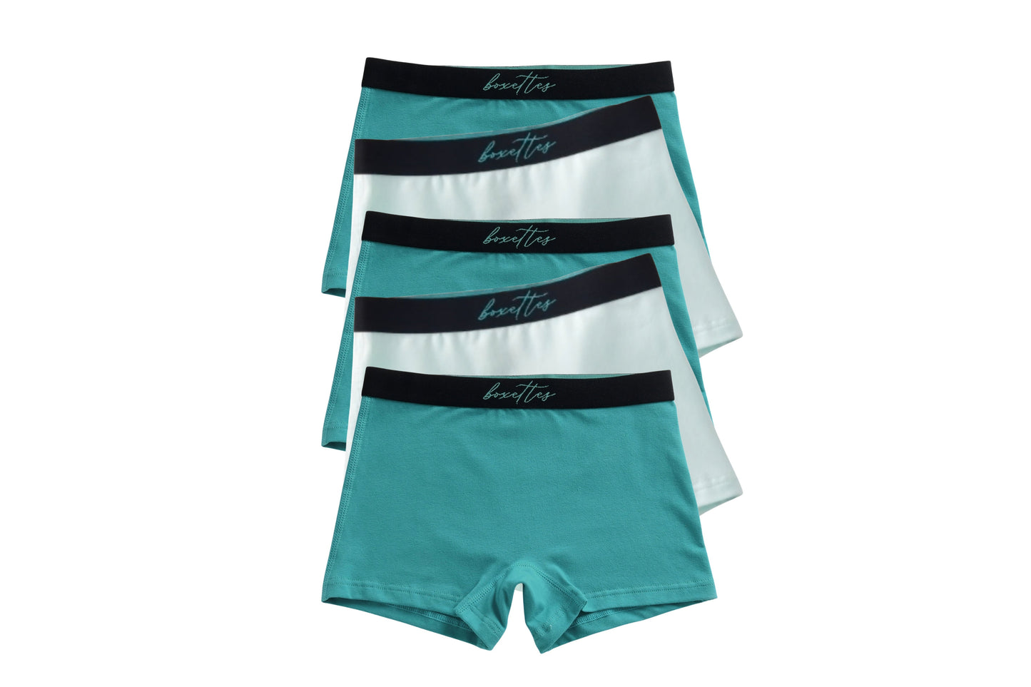 Girls' Cotton Boxer Briefs, 5-pack