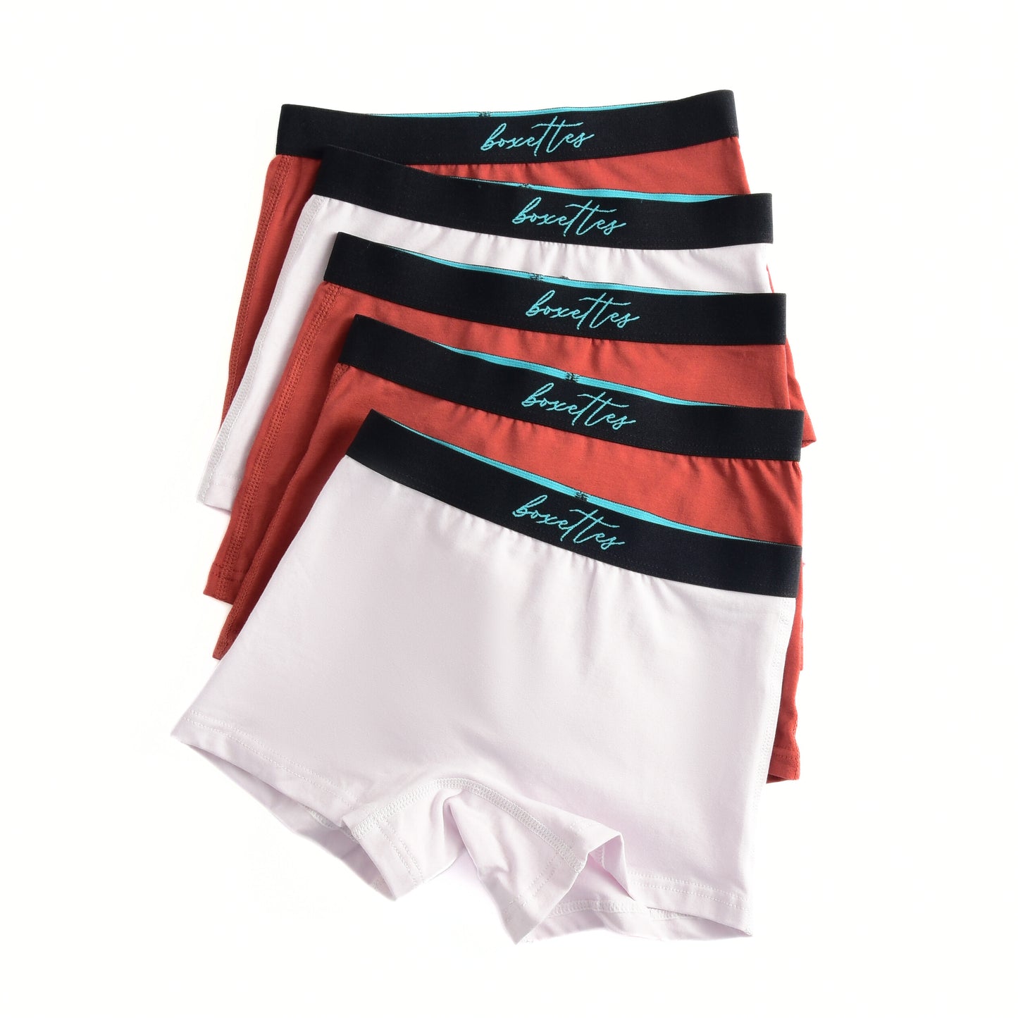 Girls' Cotton Boxer Briefs, 5-pack