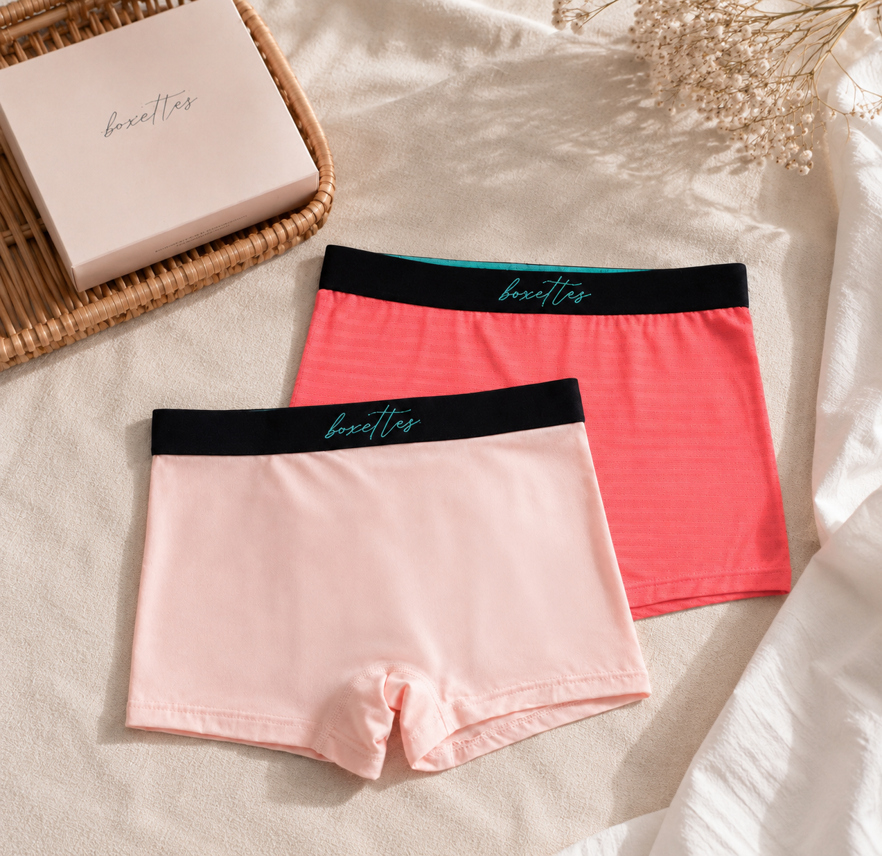 Girls' Nylon Mesh Athletic Boxer Briefs, 5-pack