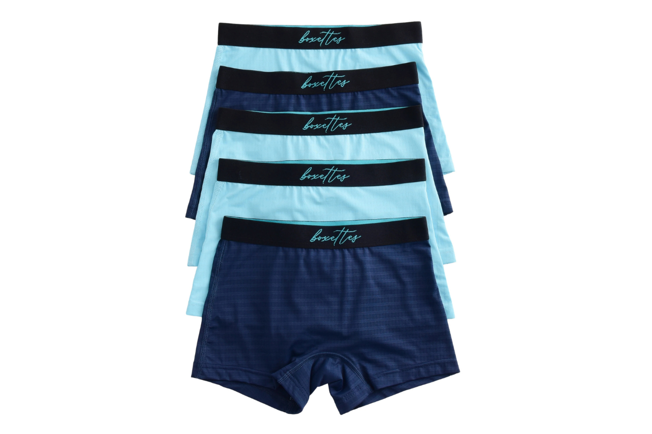 Girls' Nylon Mesh Athletic Boxer Briefs, 5-pack