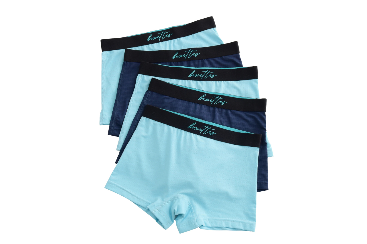Girls' Nylon Mesh Athletic Boxer Briefs, 5-pack