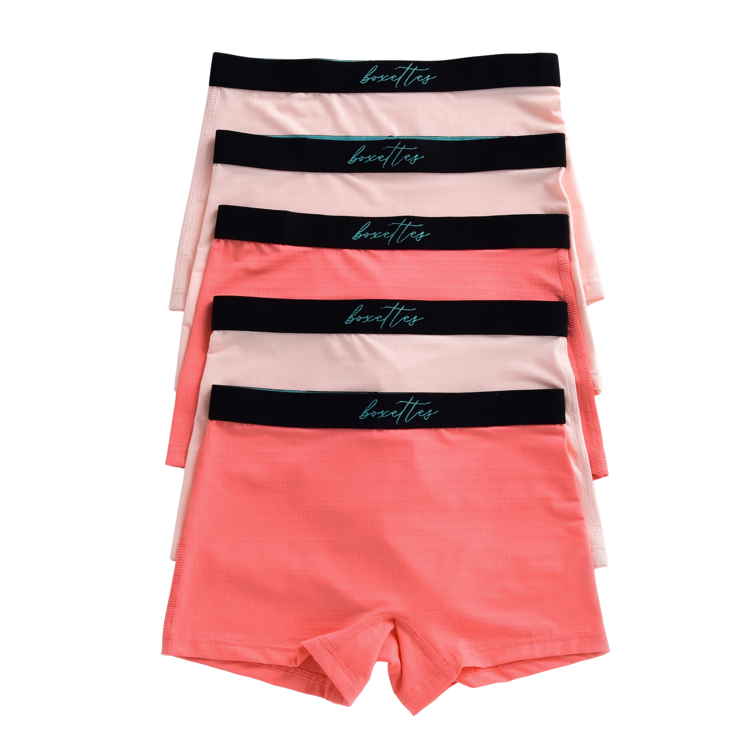 Girls' Nylon Mesh Athletic Boxer Briefs, 5-pack