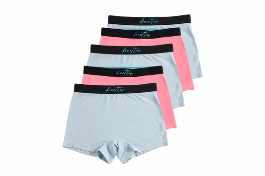 Girls' Modal Boxer Briefs, 5-Pack