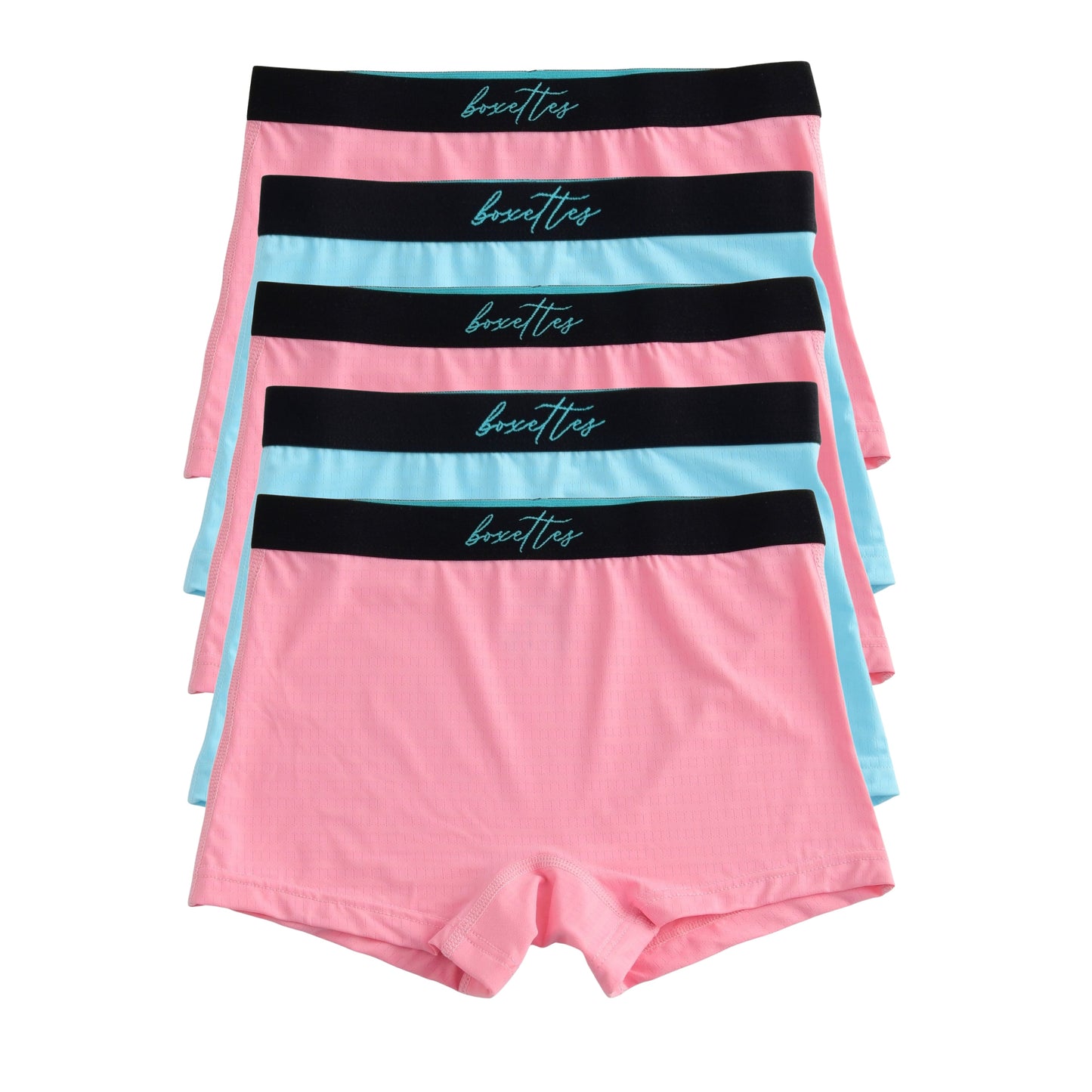 Girls' Nylon Mesh Athletic Boxer Briefs, 5-pack