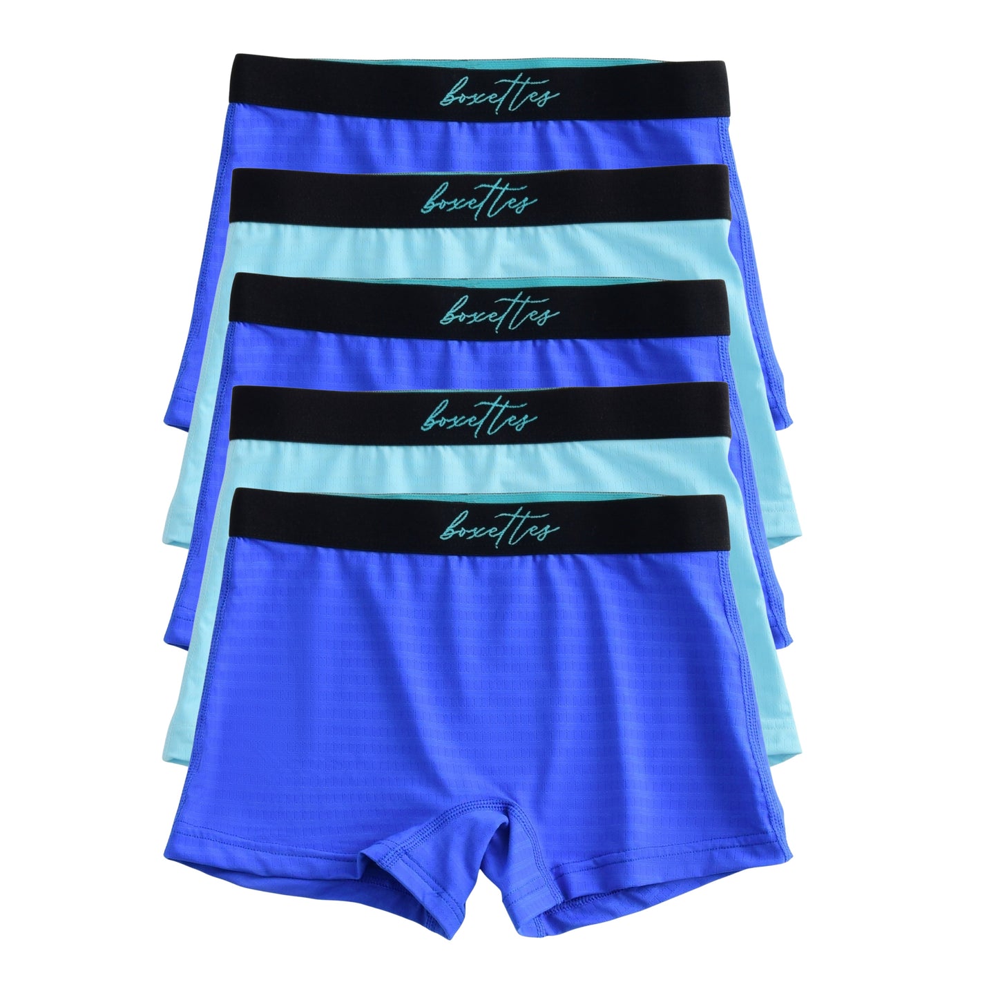 Girls' Nylon Mesh Athletic Boxer Briefs, 5-pack