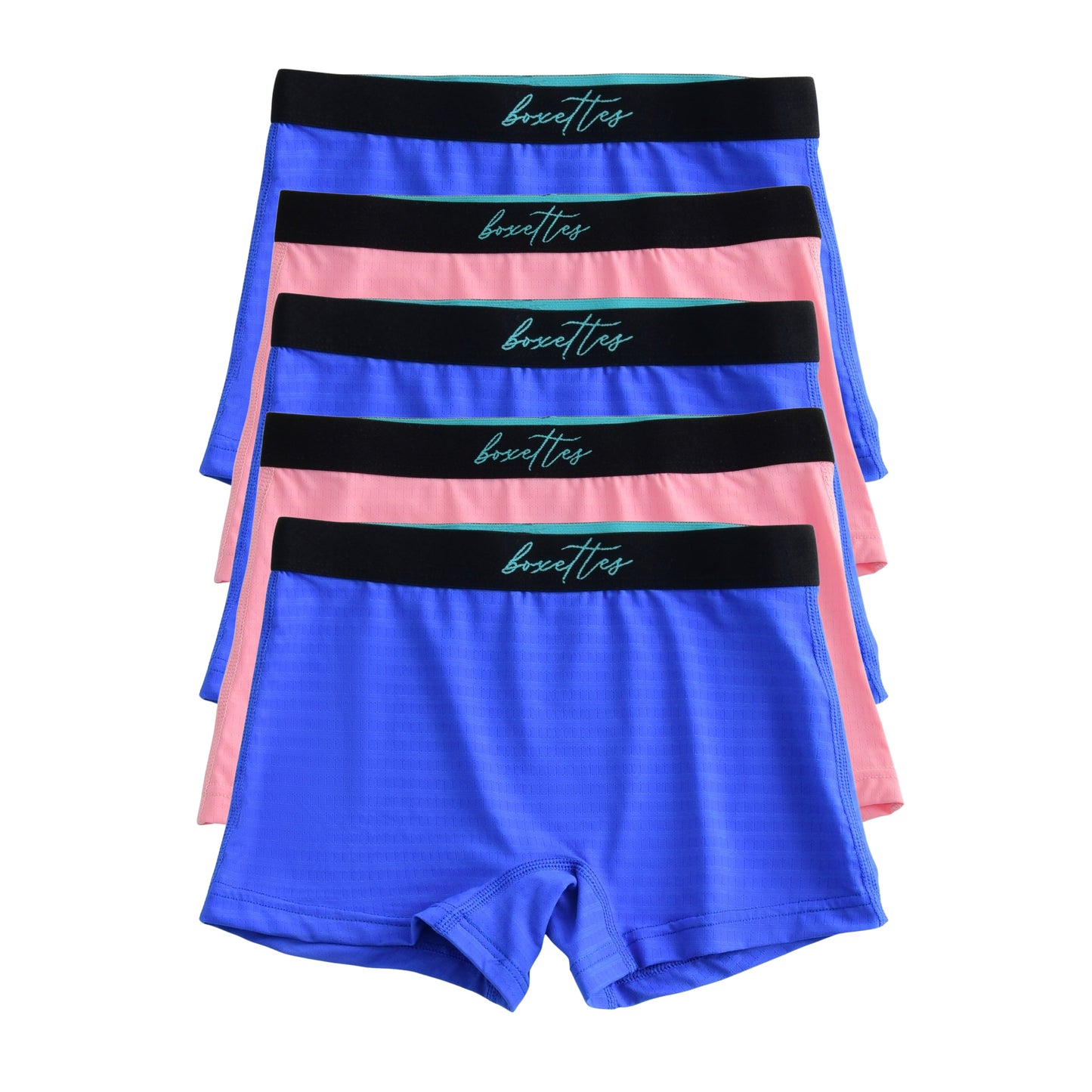 Girls' Nylon Mesh Athletic Boxer Briefs, 5-pack