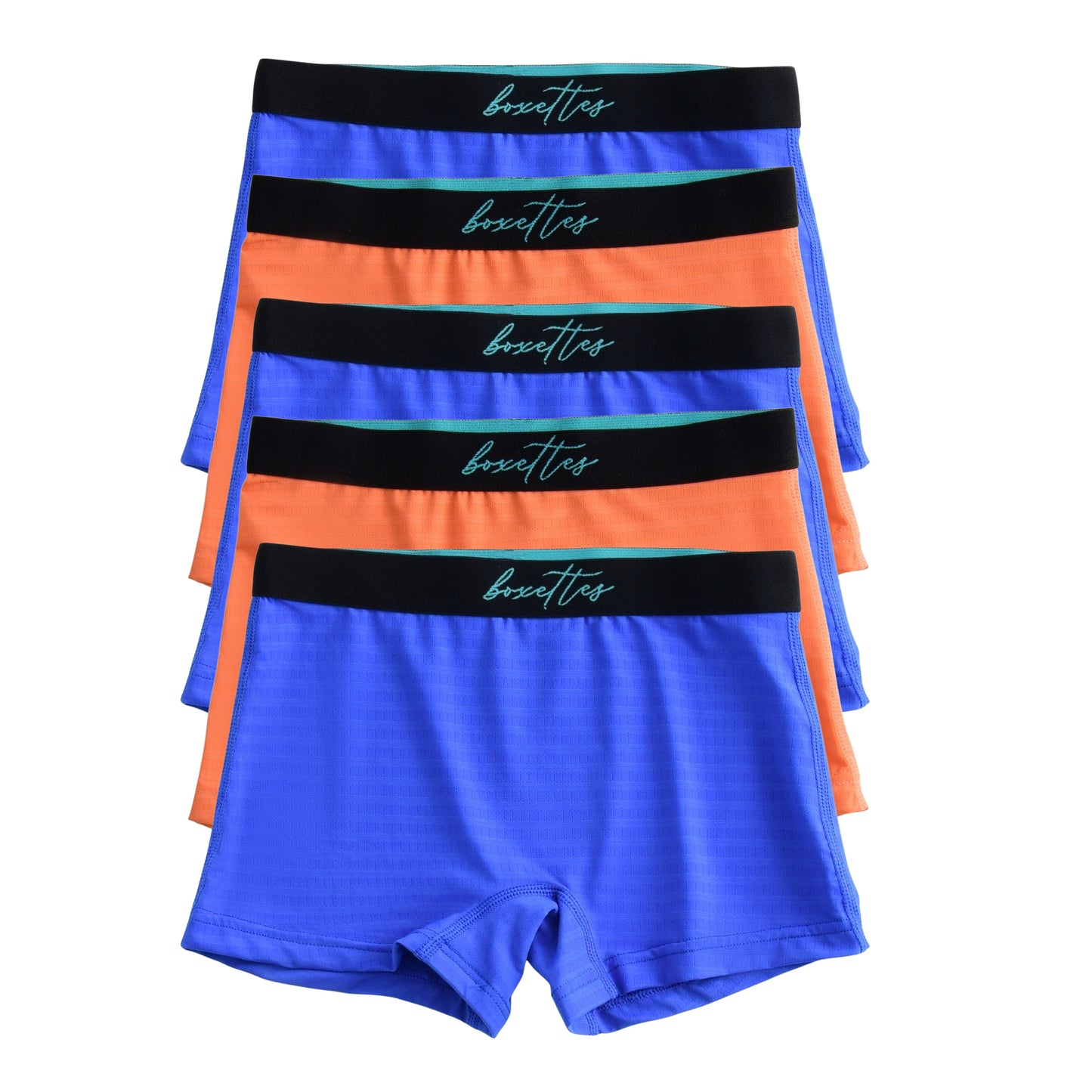 Girls' Nylon Mesh Athletic Boxer Briefs, 5-pack