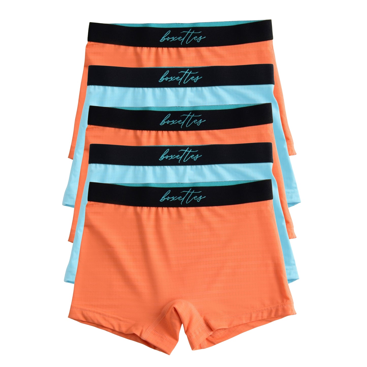 Girls' Nylon Mesh Athletic Boxer Briefs, 5-pack