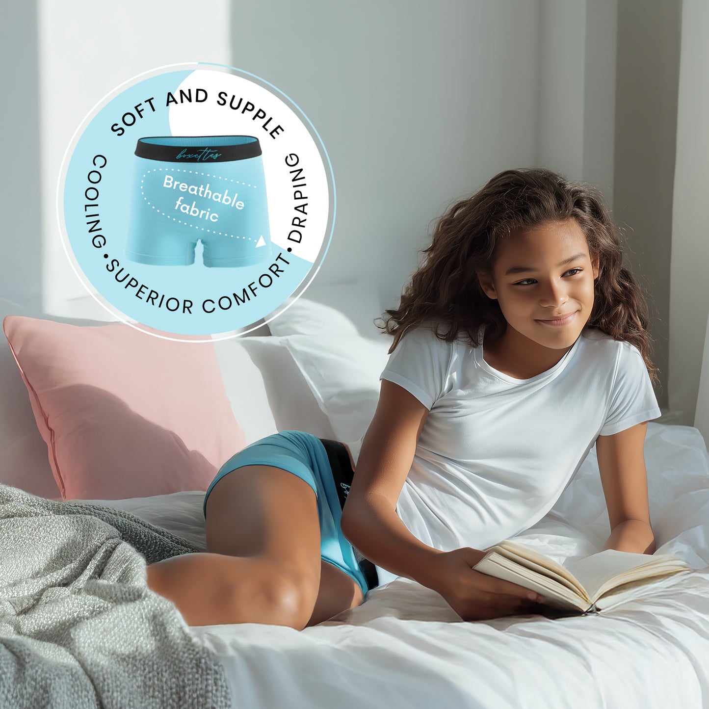 Girls' Modal Boxer Briefs, 5-Pack