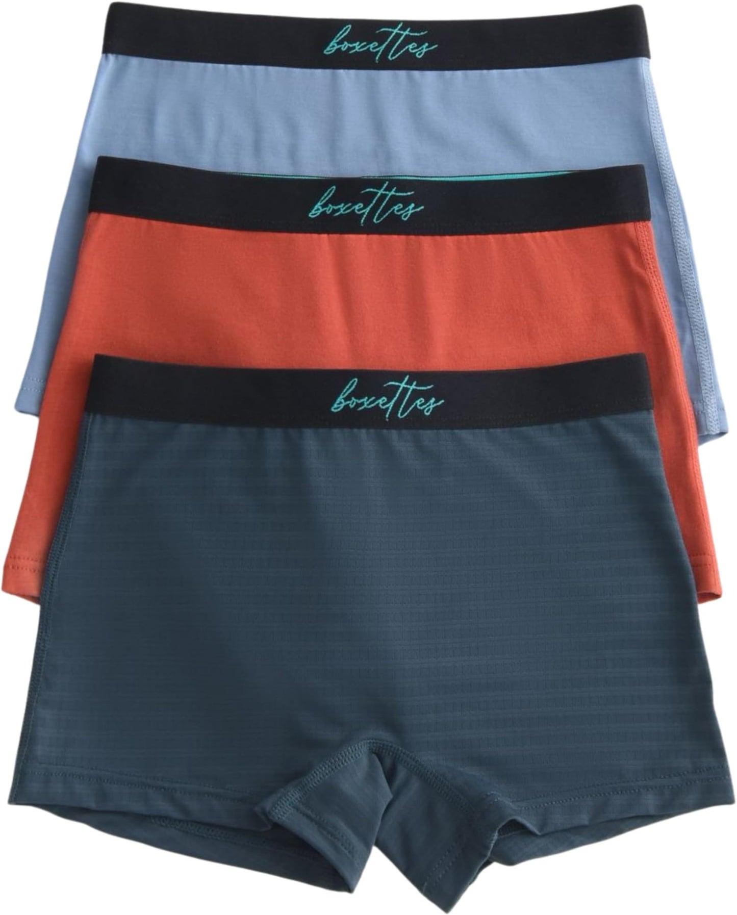 3-Parti Pack Girls Boxer Briefs Sampler (cotton, nylon mesh and modal)