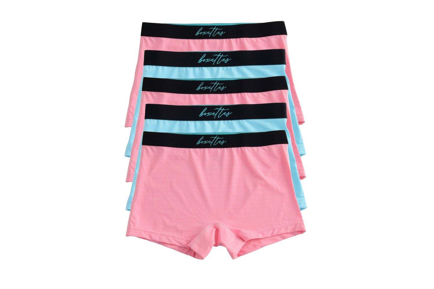 Girls' Nylon Mesh Athletic Boxer Briefs, 5-pack