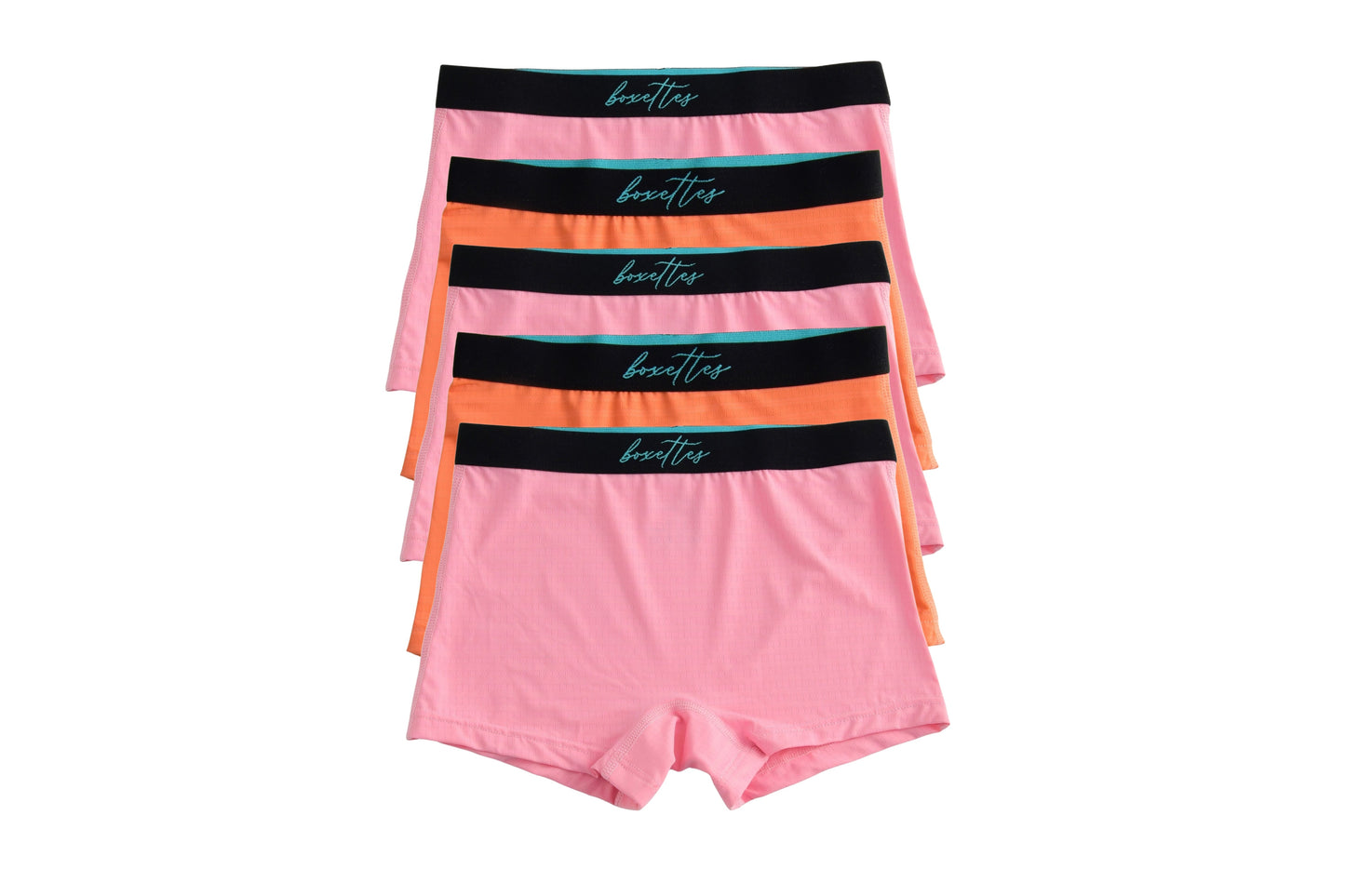 Girls' Nylon Mesh Athletic Boxer Briefs, 5-pack