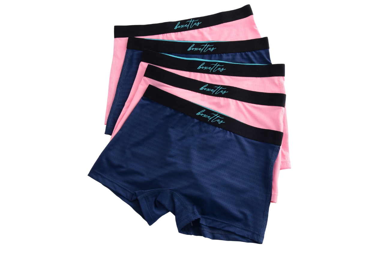 Girls' Nylon Mesh Athletic Boxer Briefs, 5-pack