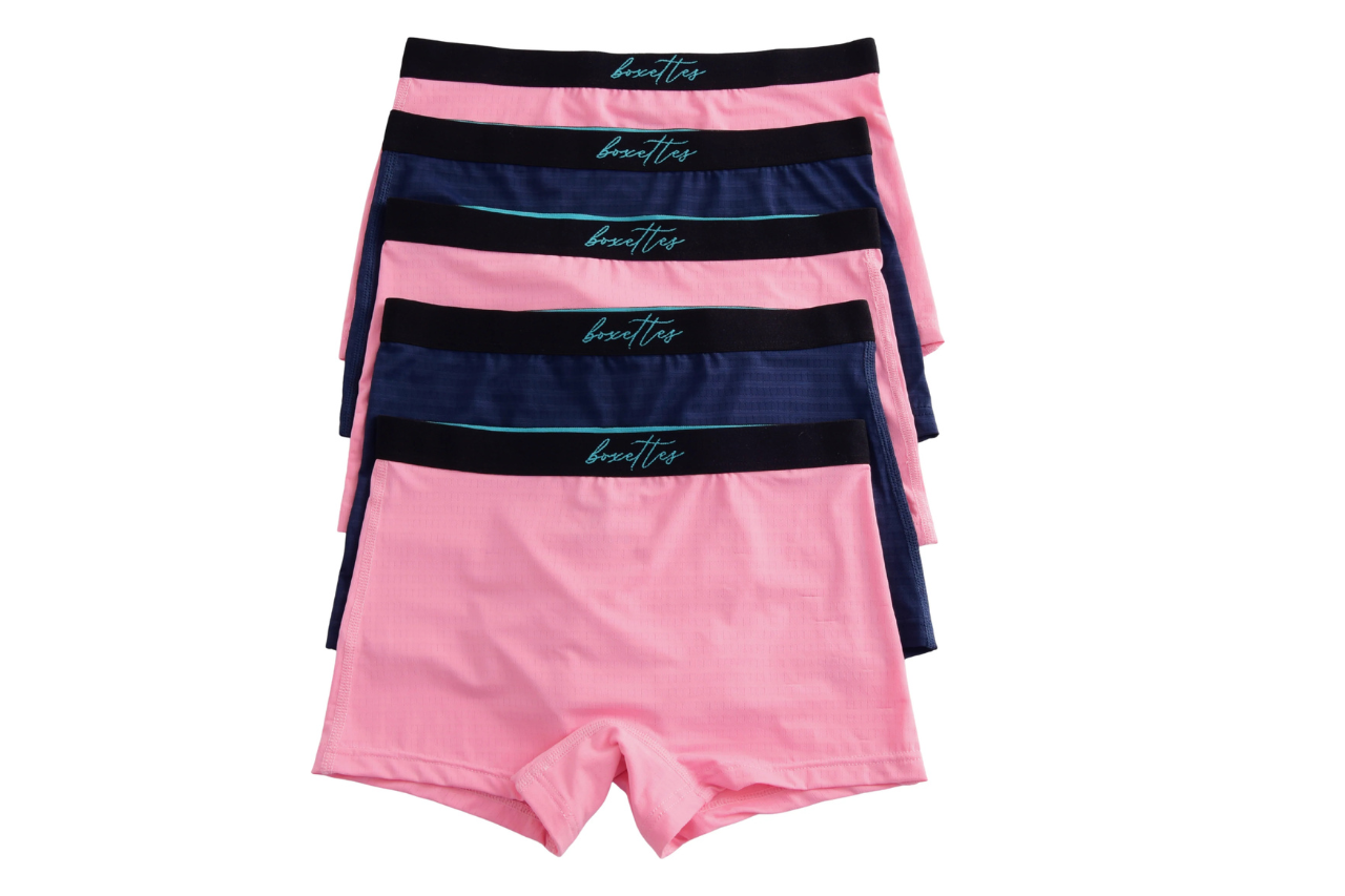 Girls' Nylon Mesh Athletic Boxer Briefs, 5-pack