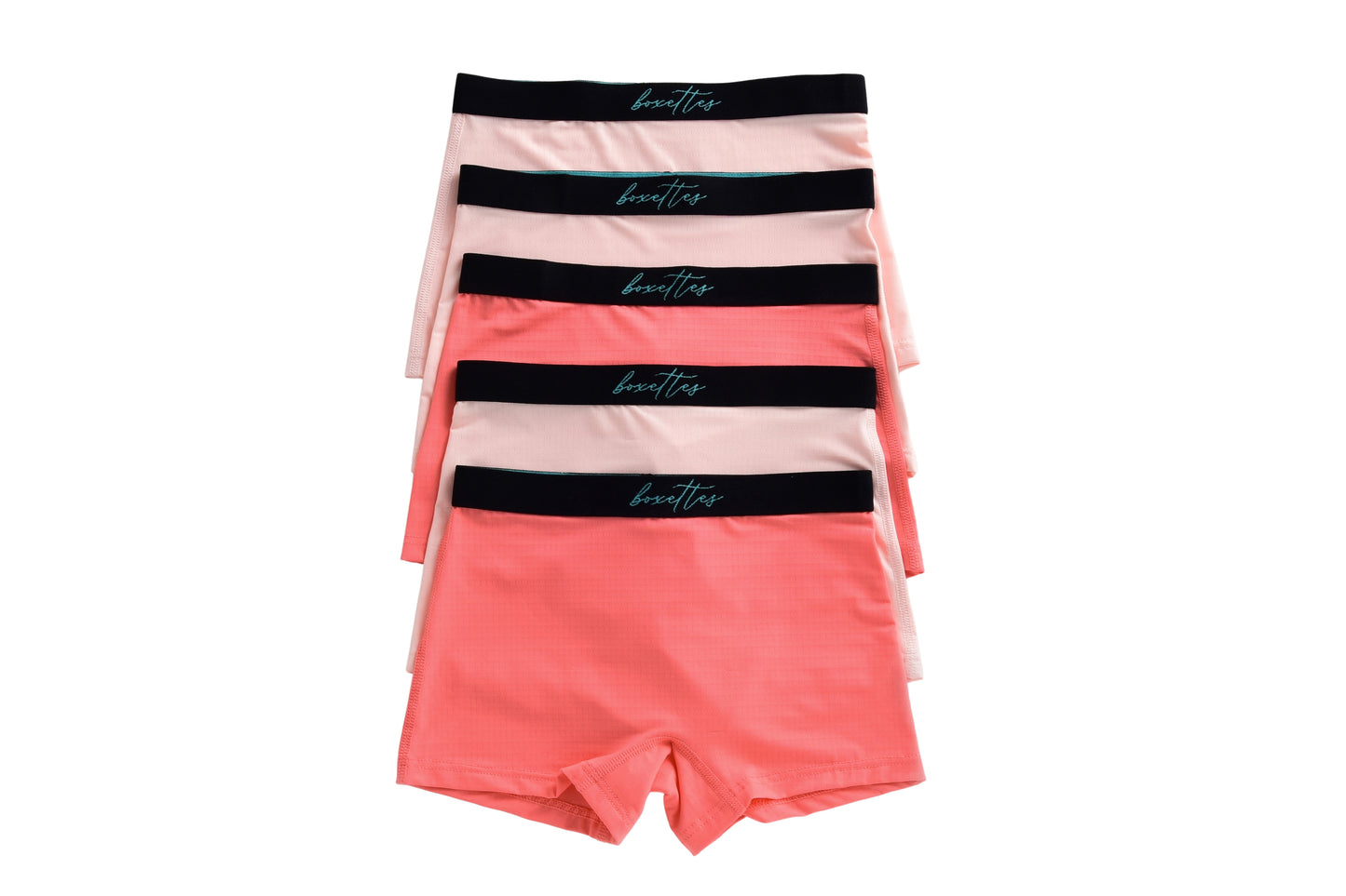 Girls' Nylon Mesh Athletic Boxer Briefs, 5-pack