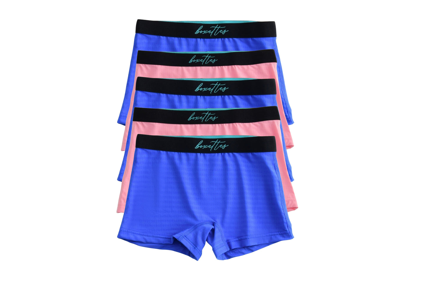 Girls' Nylon Mesh Athletic Boxer Briefs, 5-pack