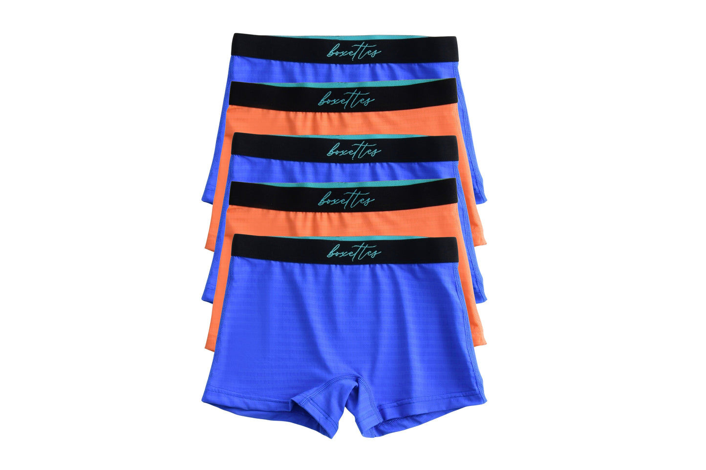 Girls' Nylon Mesh Athletic Boxer Briefs, 5-pack