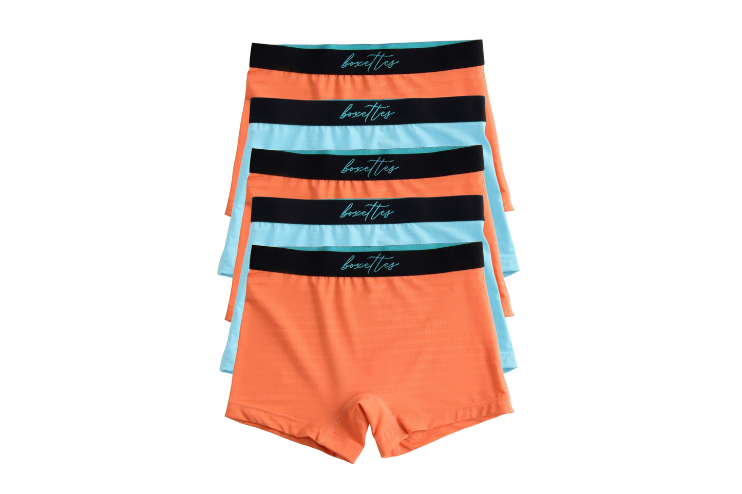 Girls' Nylon Mesh Athletic Boxer Briefs, 5-pack