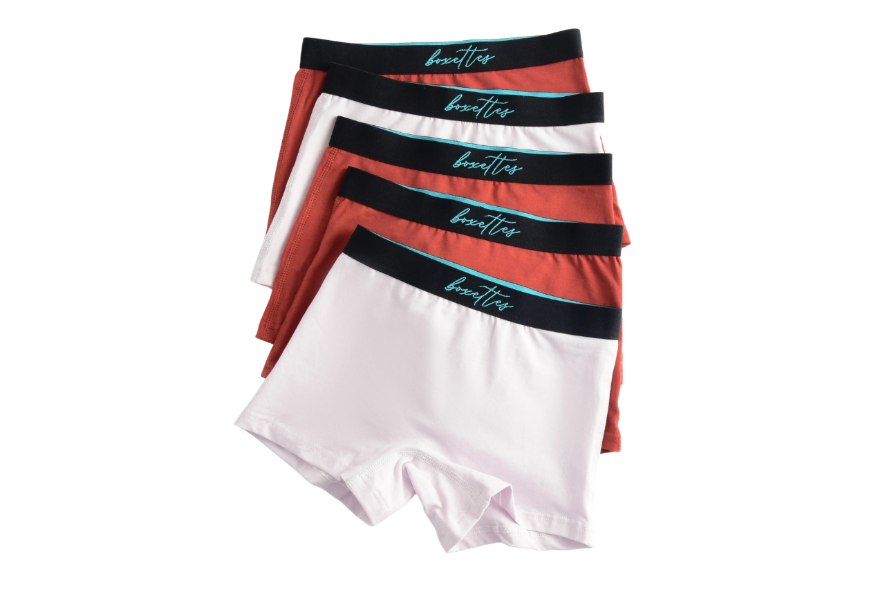 Girls' Cotton Boxer Briefs, 5-pack