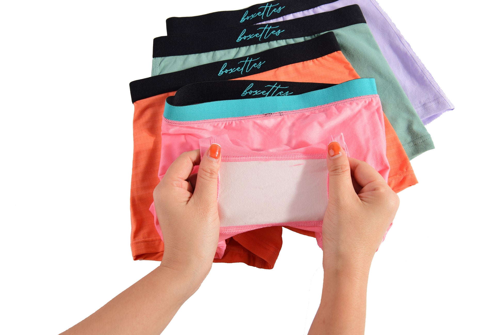 Close-up of Boxettes girls boxer briefs showing soft fabric and stretch panel