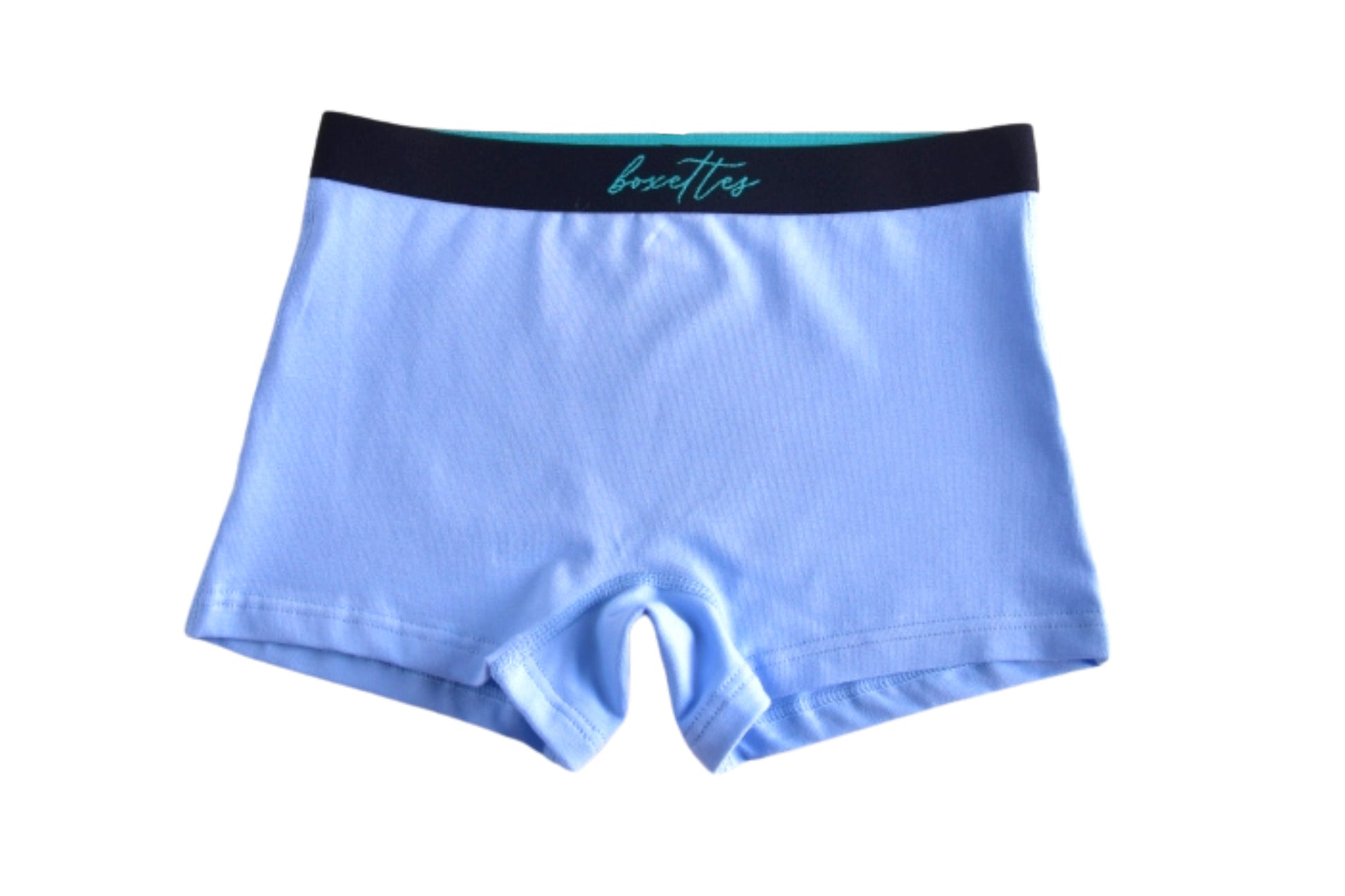 Girls light blue cotton boxer briefs single product image by Boxettes
