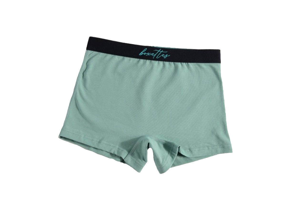 Girls green nylon mesh boxer briefs single product image by Boxettes