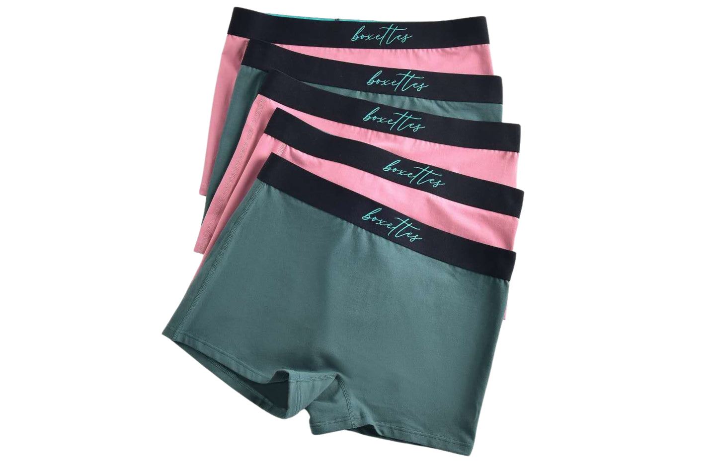 Girls' Cotton Boxer Briefs, 5-pack
