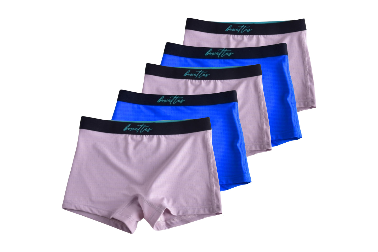 Girls' Nylon Mesh Athletic Boxer Briefs, 5-pack